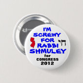 Rabbi Schmuley Boleer voor het Congres Ronde Button 5,7 Cm (Voorkant /achterkant)