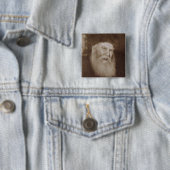 Rabbi Yosef Yitzchak Schenersohn Vierkante Button 5,1 Cm (In situ)