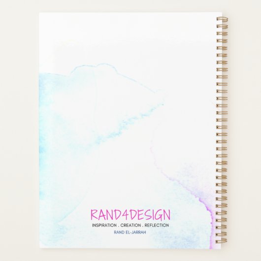 Rabbi Ziddni Ilma weekblad/maandelijks Planner (Achterkant)