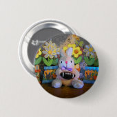 Rabbid Rabbit football Fan Ronde Button 5,7 Cm (Voorkant /achterkant)