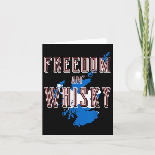 Rabbie Burns Quote Vrijheid Whisky Schotse kleuren Kaart (Voorkant)