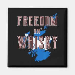 Rabbie Burns Quote Vrijheid Whisky Schotse kleuren Magneet