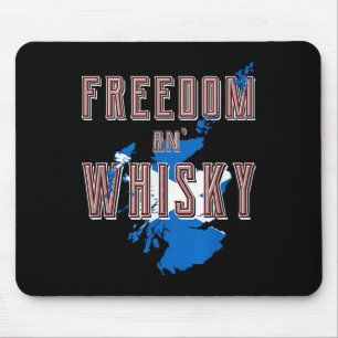 Rabbie Burns Quote Vrijheid Whisky Schotse kleuren Muismat