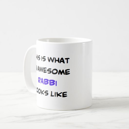rabbijn, geweldige koffiemok (Voorkant links)