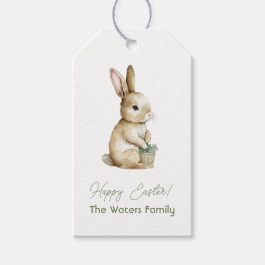 Rabbijn met predikWaterverf  Cadeaulabel (Voorkant)