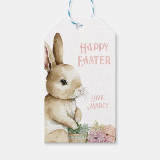 Rabbijn met predikWaterverf Cadeaulabel (Voorkant)