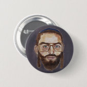 rabbijnse kruising ronde button 5,7 cm (Voorkant /achterkant)