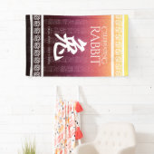 Rabbit 兔 Red Gold Chinese Zodiac Lunar Symbol Spandoek (Insitu)