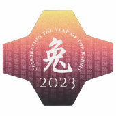 Rabbit 兔 Red Gold Chinese Zodiac Lunar Symbol Voetbal (Enkel)