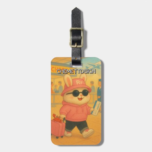 Rabbit 01 Kids Bagagelabel (Voorkant verticaal)