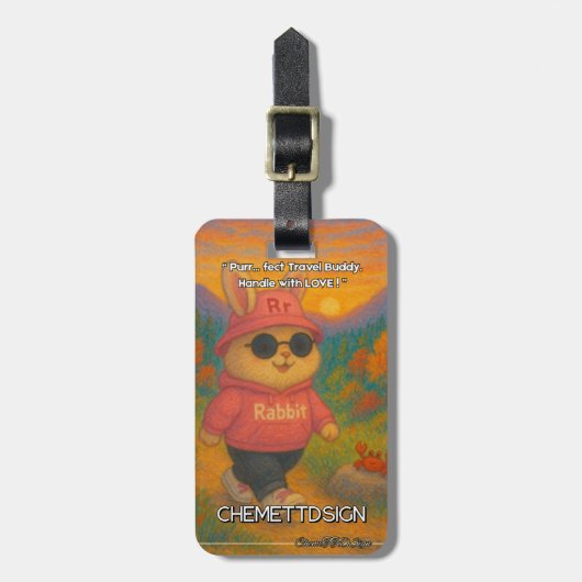 Rabbit 06 Kids Bagagelabel (Voorkant verticaal)