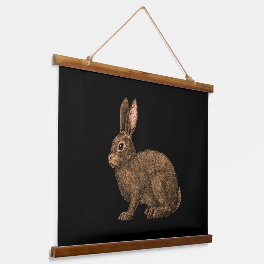 Rabbit 2 hangend wandkleed (Gebogen)
