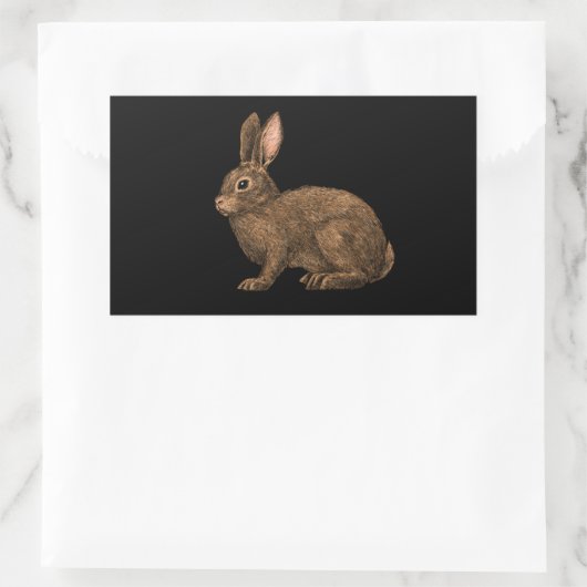 Rabbit 2 rechthoekige sticker (Tas)