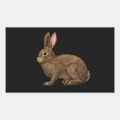 Rabbit 2 rechthoekige sticker (Voorkant)