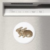 Rabbit afbeelding for Large Round Magnet (Insitu (Vaatwasser))
