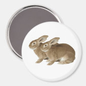 Rabbit afbeelding for Large Round Magnet (Voorkant / Achterkant)