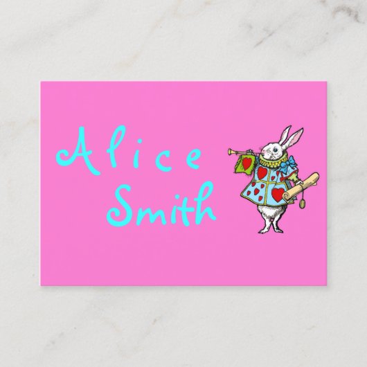 Rabbit Alice in Wonderland - Visitekaartjes (Voorkant)