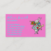 Rabbit Alice in Wonderland ~ Visitekaartjes (Achterkant)