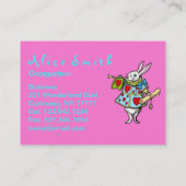 Rabbit Alice in Wonderland ~ Visitekaartjes (Achterkant)