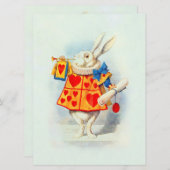 Rabbit Alice Wonderland PAPER/SIZE/SHAPE OPTIE - Kaart (Voorkant / Achterkant)