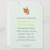 Rabbit Alice Wonderland PAPER/SIZE/SHAPE OPTIE - Kaart (Achterkant)