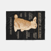 Rabbit Anatomy Bunny Lover Animal Pet Owner  Fleece Deken (Voorkant (Horizontaal))