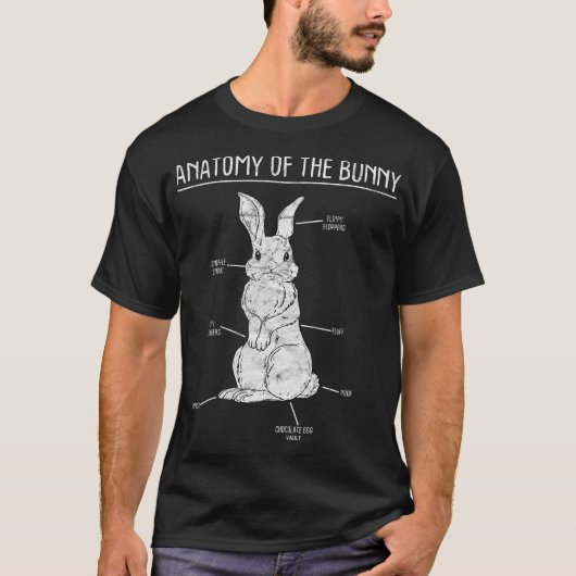 Rabbit Anatomy Bunny Lover Animal Pet Owner Gift T T-shirt (Voorkant)