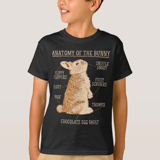 Rabbit Anatomy Bunny Lover Animal Pet Owner  T-shirt (Voorkant)
