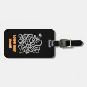 Rabbit and carrot bagagelabel (Voorkant horizontaal)