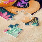 Rabbit and Cat Hugging each other with butterflys  Legpuzzel (Zijkant)