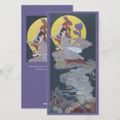 Rabbit and Moon Goddess Feestdagenkaart (Voorkant / Achterkant)