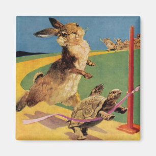 "Rabbit and the Hare" van Harry Rountree Magneet