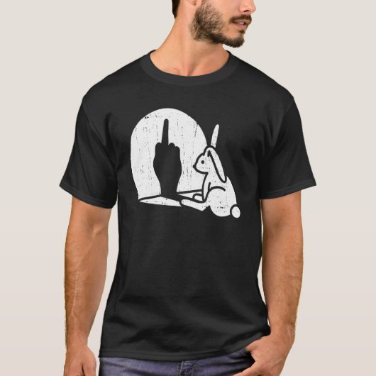 Rabbit Animal Bunny Shadow Play Pun T-shirt (Voorkant)