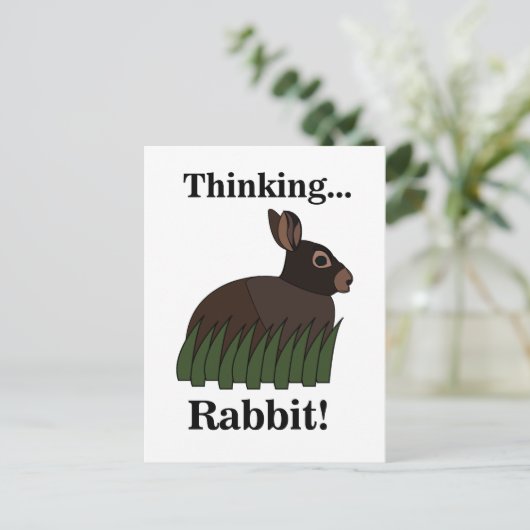 Rabbit Animal Cute Bunny Briefkaart (Staand voorkant)