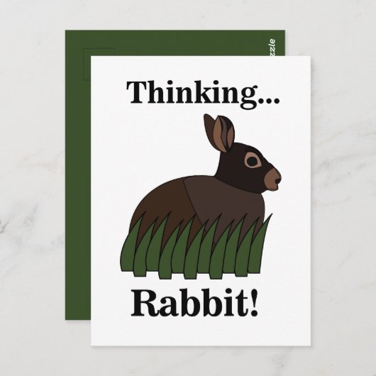 Rabbit Animal Cute Bunny Briefkaart (Voorkant / Achterkant)