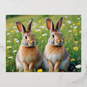 Rabbit Animal Natuur Wildlife Affection Caring Folie Feestdagen Briefkaart