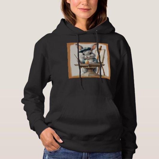 Rabbit art hoodie (Voorkant)