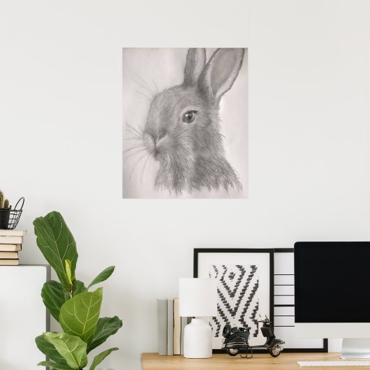 Rabbit Art Prints, Posters (Thuiskantoor)