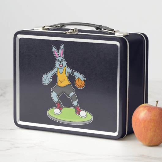 Rabbit as Basketball player with Basketball (In situ)