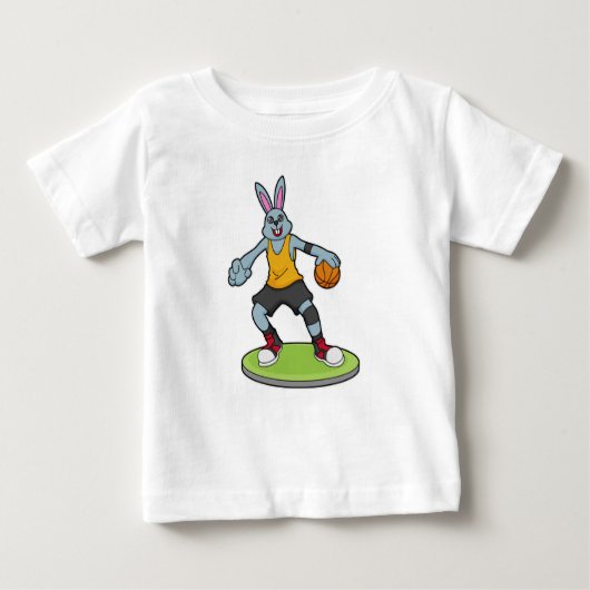 Rabbit as Basketball player with Basketball (Voorkant)