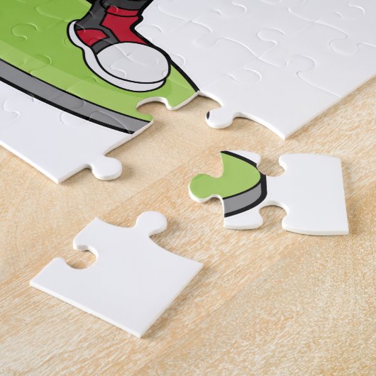 Rabbit as Basketball player with Basketball Legpuzzel (Zijkant)