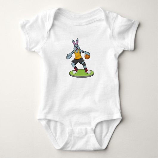 Rabbit as Basketball player with Basketball Romper (Voorkant)