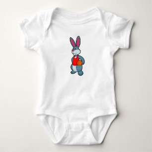 Rabbit as Basketball player with Basketball Romper