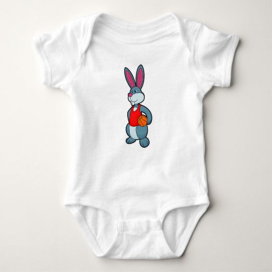 Rabbit as Basketball player with Basketball Romper (Voorkant)