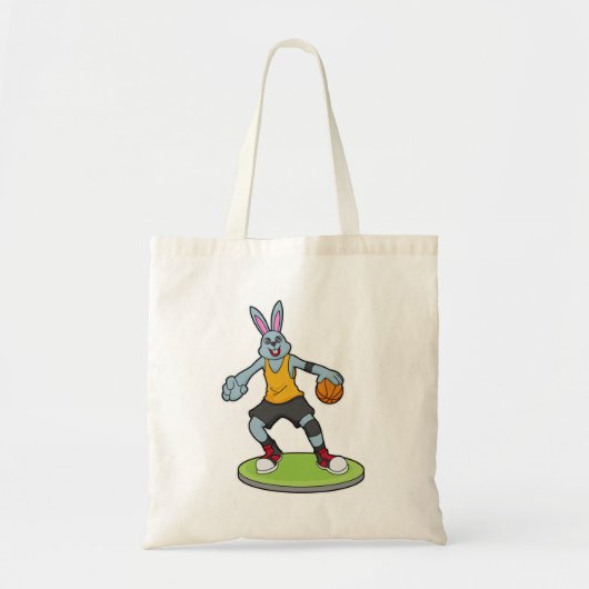 Rabbit as Basketball player with Basketball Tote Bag (Voorkant)