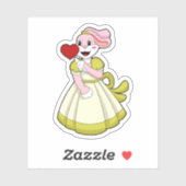 Rabbit as Bride with Wedding dress.PNG Sticker (Vel)