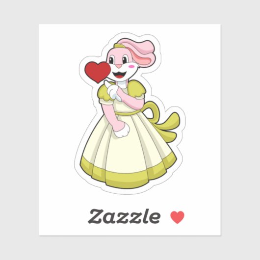 Rabbit as Bride with Wedding dress.PNG Sticker (Vel)