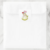 Rabbit as Bride with Wedding dress.PNG Vierkante Sticker (Tas)