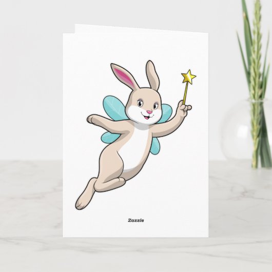 Rabbit as Fairy with Magic wand Kaart (Achterkant)