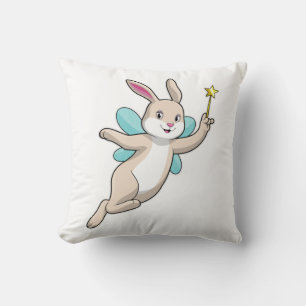 Rabbit as Fairy with Magic wand Kussen